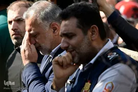 مراسم تشییع و خاکسپاری پیکر آتش نشان شهید «قریب رضا دارابی»