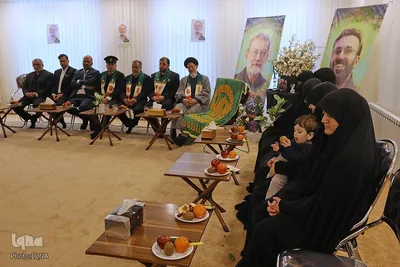 کاروان زیر سایه خورشید در منزل شهید لاریجانی