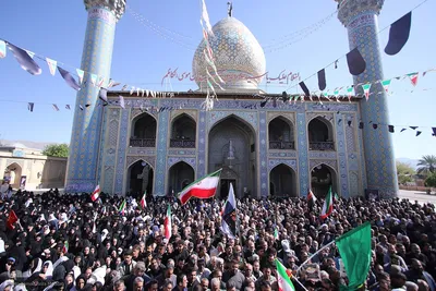 آیین وداع و تشییع پیکرهای مطهر ۱۱ شهید جنگ رمضان در شیراز