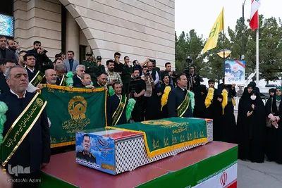 استقبال از پیکر مطهر سردار شهید نیلفروشان در فرودگاه اصفهان