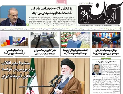 صفحه نخست روزنامه‌های ‌سه‌شنبه ۱۳ آبان ۱۴۰۴