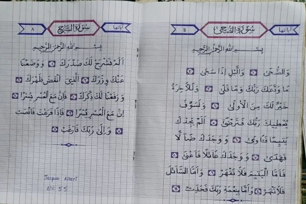 Madagascar Youths Write Quran Verses in Itikaf Ritual