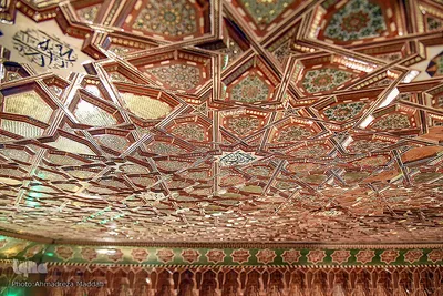 آیین ارسال کتیبه سقف قبور مطهر شهدای 72 تن حرم امام حسین(ع) به کربلای معلی‎‎