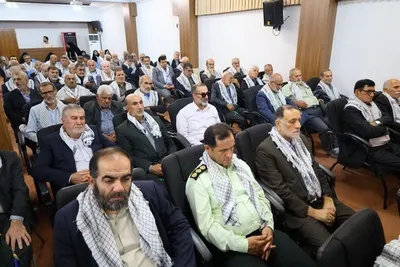 آیت‌الله محمدباقر محمدی لائینی در دیدار اعضای ستاد بزرگداشت هفته دفاع مقدس و جمعی از پیشکسوتان جهاد و مقاومت