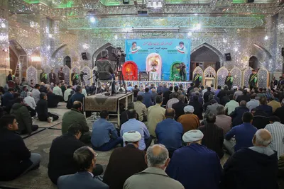 مراسم بزرگداشت شهدای مدافع امنیت فارس در حرم سیدعلاءالدین حسین(ع)شیراز