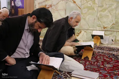 مراسم جزء خوانی قرآن کریم در حرم شاهچراغ(ع)