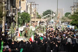تشییع پیکر‌های ۹ شهید گمنام/ اهواز