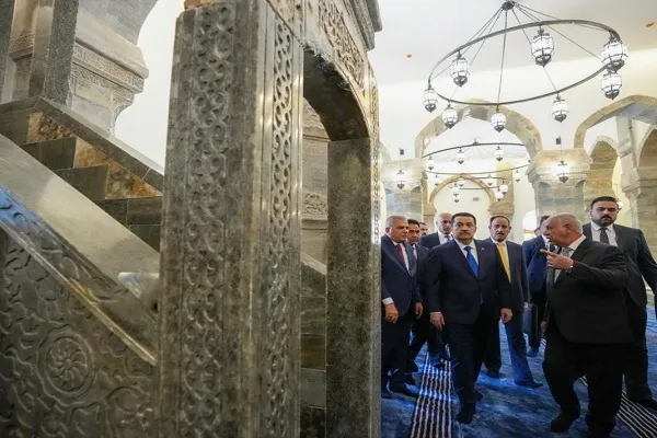 إفتتاح الجامع النوري والمئذنة الحدباء في الموصل