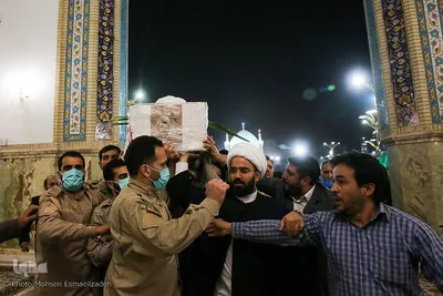 وداع با پیکر روحانی شهید اصلانی در حرم مطهر رضوی

