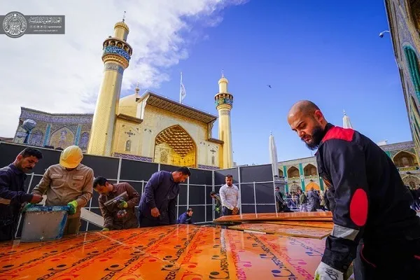 آذین‌بندی دارالقرآن آستان مقدس علوی(ع) در استقبال ماه رمضان + عکس
