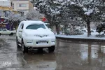 اولین بارش برف در همدان‎