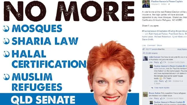 Seneta nchini Australia akoloslewa kwa matamshi yake dhidi ya Waislamu
