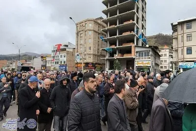 تشییع پیکر مطهر سرهنگ پاسدار شهید محمدمهدی باقری در شهر زیرآب سوادکوه
