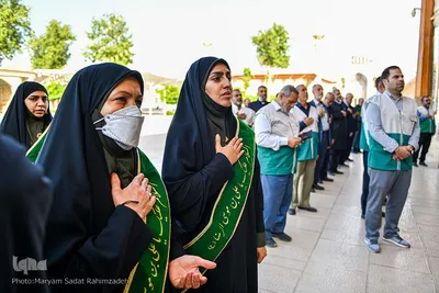 تجدید میثاق خدام امام رضا با حضرت شاهچراغ (ع)