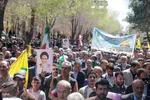 حماسه‌سازی مردم چهارمحال و بختیاری در روز قدس‎