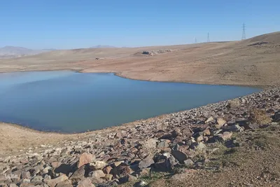 زمستان در زمستان سد خاکی آزادگان اهر