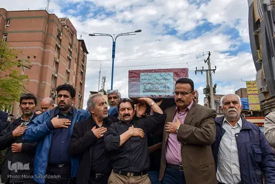 تشییع پیکرهای ۷ شهید گمنام در اهواز