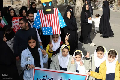 راهپیمایی روز ۱۳ آبان در شهرستان اهر