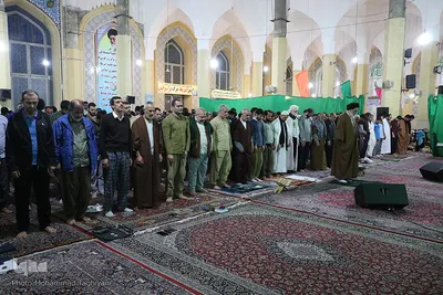 آیین معنوی اعتکاف در مصلی کرج
