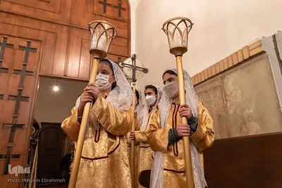 مراسم غسل تعمید و جشن سال نو مسیحی ارامنه در کلیسای مریم مقدس تبریز