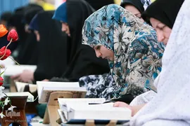 مراسم جزء خوانی قرآن کریم در حرم امام زاده حسن (ع)
