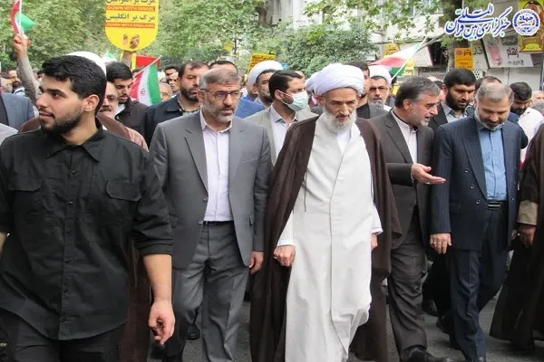 راهپیمایی مردم ساری علیه حمله تروریستی عوامل استکبار در شیراز و آمل