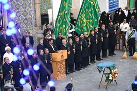 اهتزاز پرچم گنبد منور حضرت عبدالعظیم (ع)