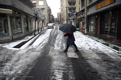 بارش برف زمستانی در تهران