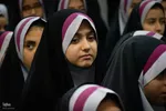 آیین استقبال از پیکر شهید گمنام در دبستان کمائی اصفهان
