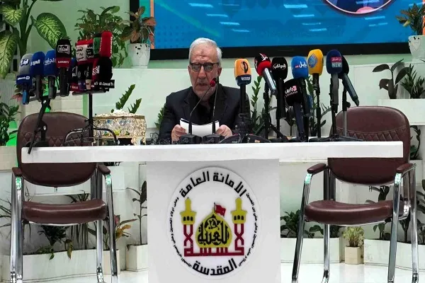 أمين عام للعتبة الحسينية: قضية فلسطين تعدّ امتداداً لقضية الإمام الحسين (ع) + صور