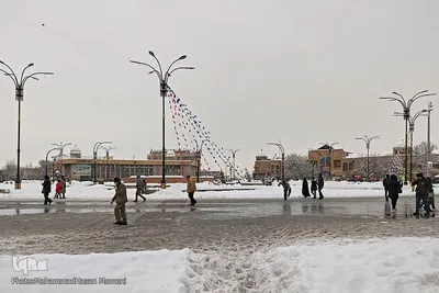 بارش سنگین برف در همدان‎‎