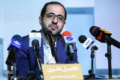 فاضل نظری معاون هنری حوزه هنری درنشست رسانه ای هفته هنر انقلاب اسلامی
