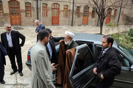 آیت الله محمد امامی کاشانی، خطيب نماز جمعه تهران در بزرگداشت روز وحدت حوزه و دانشگاه در مدرسه عالی شهید مطهری