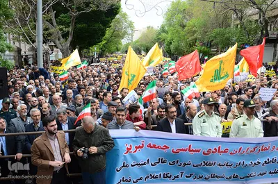 ⁨راهپیمایی حمایت از بیانیه شورای عالی امنیت ملی⁩
