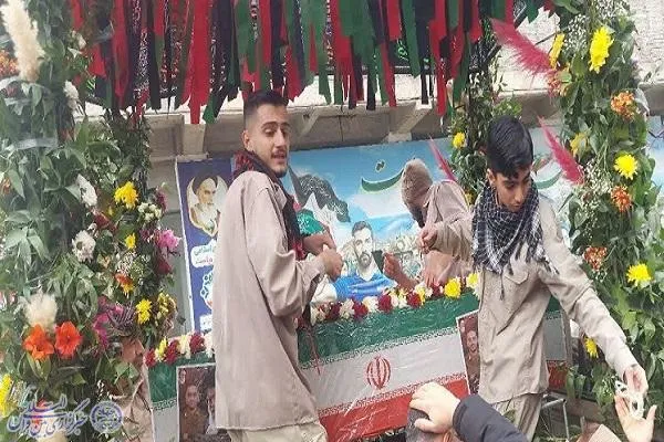 آیین تشییع دو پیکر مطهر شهید حملات صهیونی آمریکایی در قائم شهر