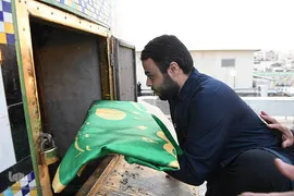 اهتزاز پرچم گنبد منور حضرت عبدالعظیم (ع)