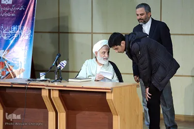 حجت‌الاسلام‌ والمسلمین محسن قرائتی، مفسر قرآن کریم در نشست «رسالت خبرنگاران در قرآن»