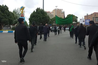 مراسم سوگواری و عزاداری خیابانی سالروز شهادت حضرت امام جعفر صادق(ع) در اهر