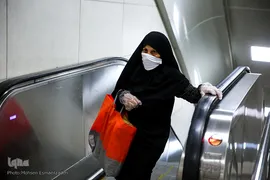 قطار شهری مشهد در روزهای «ماسک اجباری»