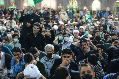 وداع با پیکر روحانی شهید اصلانی در حرم مطهر رضوی
