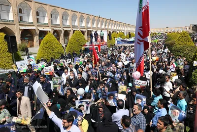 مراسم راهپیمایی روز جهانی قدس در میدان امام (ره) اصفهان