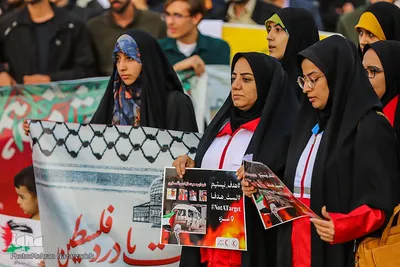 تجمع دانشجویان، طلاب و دانش آموزان در حمایت از مقاومت فلسطین‎