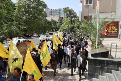 تجمع دانشگاهیان علوم پزشکی شیراز در محکومیت جنایت تروریست‌های صهیونیستی