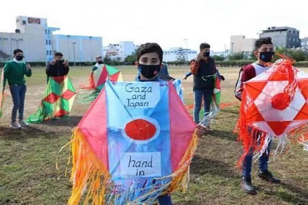 همدردی کودکان غزه با قربانیان سونامی ژاپن