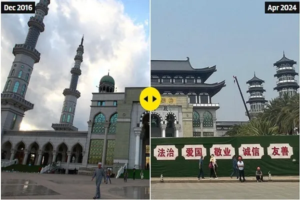 Çin son büyük camiyi de  tamamen değiştirdi