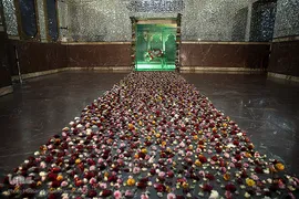 گل باران مضجع شریف سیدالکریم در سالروز میلاد با سعادت حضرت عبدالعظیم حسنی(ع) 