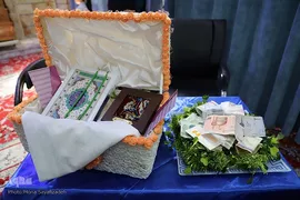 مراسم عقد یک زوج جوان در مسجد رضوان اهواز