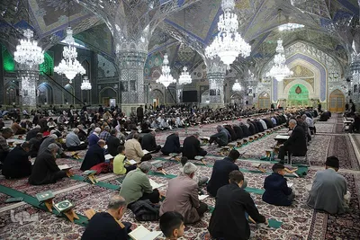 ترتیل‌خوانی قرآن کریم در حرم امام رضا(ع)
