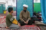 اعتکاف دانش آموزی در مسجد جامع یزد‎
