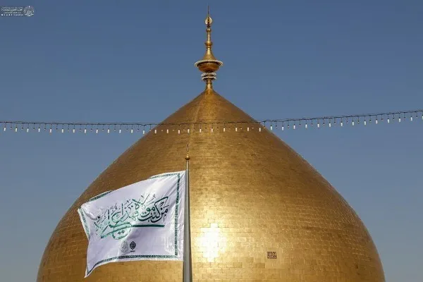 د علوی حرم په ګبنسۍ د غدیر بیرغ ورپيد(انخورونه)